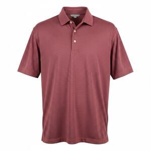 Peter Millar Red Striped Polo Shirt Large